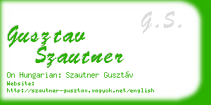 gusztav szautner business card